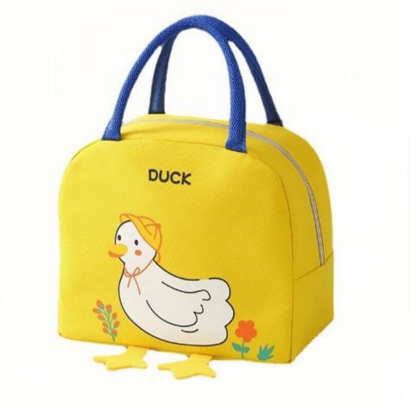 Mâinile drăguțe din desene animate îmbunătățesc aspectul, geantă de prânz pentru copii de mare capacitate, geantă de depozitare cu izolare termică din folie de aluminiu