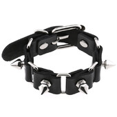 Jaunas Black Punk Spike Kniedes Rokassprādzes Sievietēm Stud Rokassprādze PU Ādas Šarms Aproce Rokassprādzes Aproces Aproces Rotaslietas Ballīte Dāvana