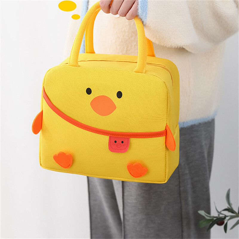 Geantă de prânz izolată drăguță din desene animate Cutie de prânz portabilă Kawaii pentru elevi, copii, școală, geantă de depozitare termică, pungi de picnic Bento pentru alimente