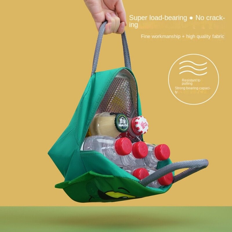 Geantă de prânz stereoscopică din stofă Oxford Geantă termică portabilă Genți izolate pentru cutie de prânz Accesorii pentru cutie de prânz