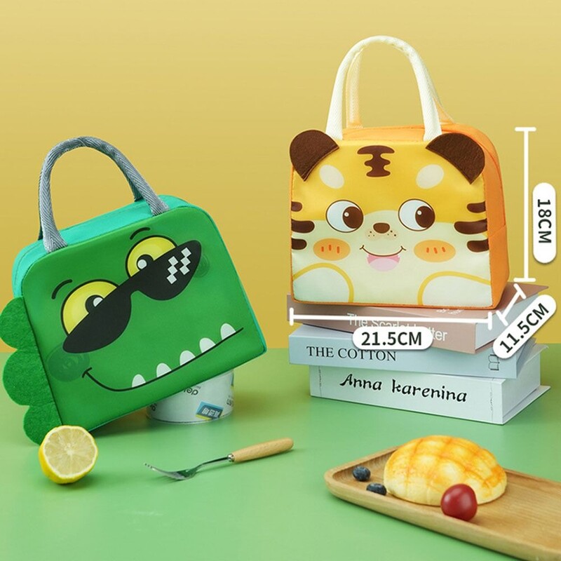 Geantă de prânz stereoscopică din stofă Oxford Geantă termică portabilă Genți izolate pentru cutie de prânz Accesorii pentru cutie de prânz