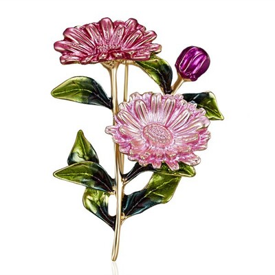 Ace cu flori de trandafir cu email pentru femei, broșe pentru buchet de nuntă, haine, haine, cămașă, eșarfă, broșă, bijuterii, accesorii, cadouri