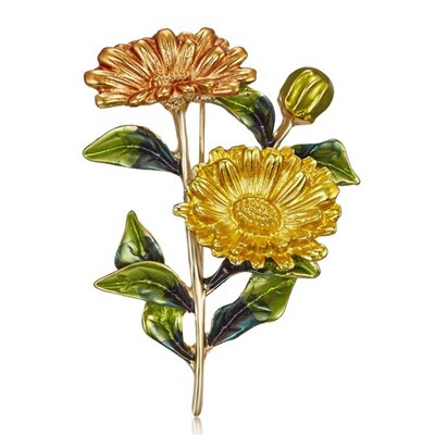 Ace cu flori de trandafir cu email pentru femei, broșe pentru buchet de nuntă, haine, haine, cămașă, eșarfă, broșă, bijuterii, accesorii, cadouri