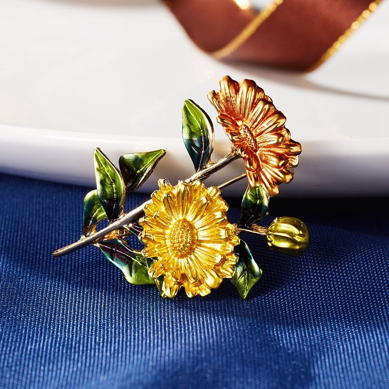 Ace cu flori de trandafir cu email pentru femei, broșe pentru buchet de nuntă, haine, haine, cămașă, eșarfă, broșă, bijuterii, accesorii, cadouri