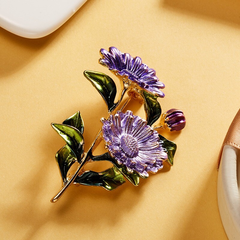 Ace cu flori de trandafir cu email pentru femei, broșe pentru buchet de nuntă, haine, haine, cămașă, eșarfă, broșă, bijuterii, accesorii, cadouri