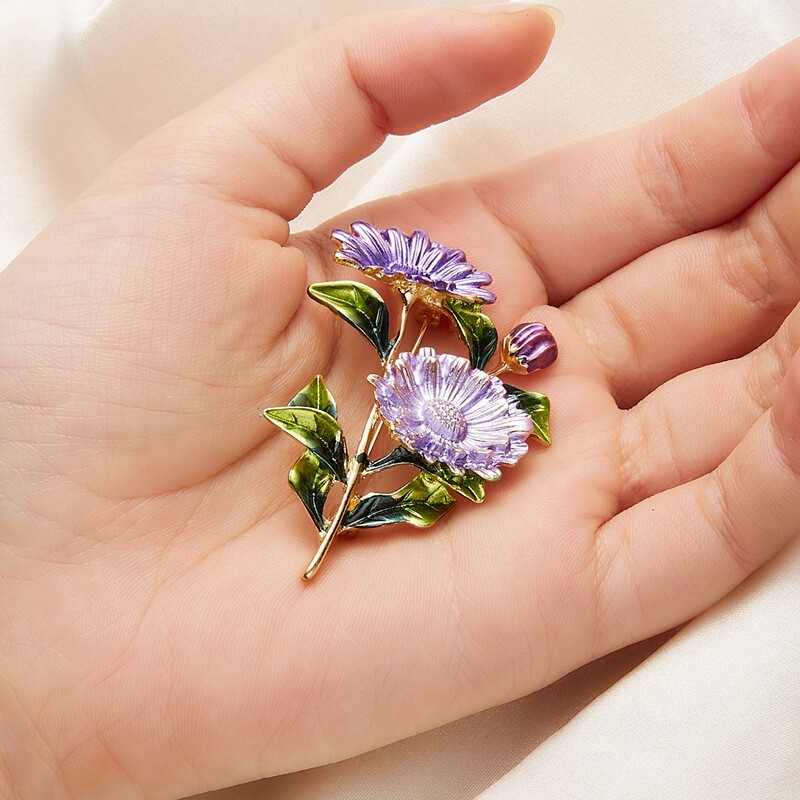 Ace cu flori de trandafir cu email pentru femei, broșe pentru buchet de nuntă, haine, haine, cămașă, eșarfă, broșă, bijuterii, accesorii, cadouri