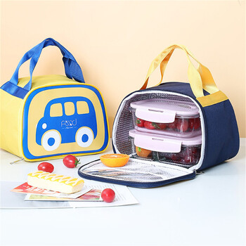 Cartoon Cute Car Lunch Bag Box για αγόρια κορίτσια Παιδιά Φορητή αποθήκευση τροφίμων Κουτί μεσημεριανού γεύματος θερμική θήκη πικνίκ ταξιδιού