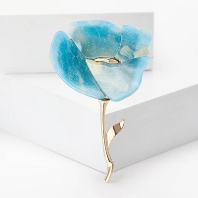 Емайлирани брошки с розови цветя за жени Унисекс ботанически игли 8-цветни налични ежедневни парти аксесоари подаръци