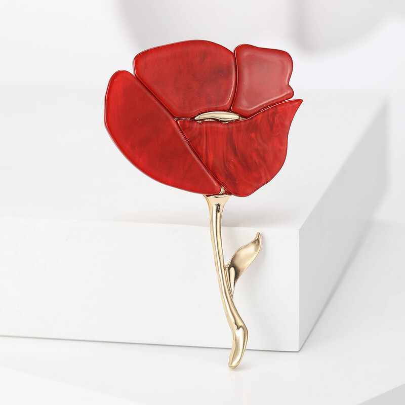 Емайлирани брошки с розови цветя за жени Унисекс ботанически игли 8-цветни налични ежедневни парти аксесоари подаръци