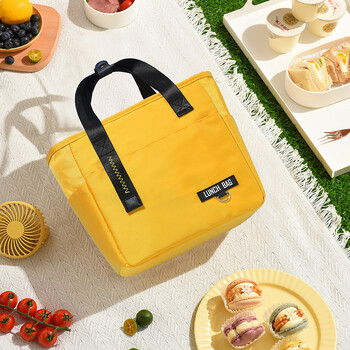 Μονωμένο Bento Lunch Box Θερμική τσάντα μεγάλης χωρητικότητας Φερμουάρ τροφίμων Τσάντες αποθήκευσης Δοχείο για γυναίκες Πιο ψύκτες τσάντες πικνίκ ταξιδιού