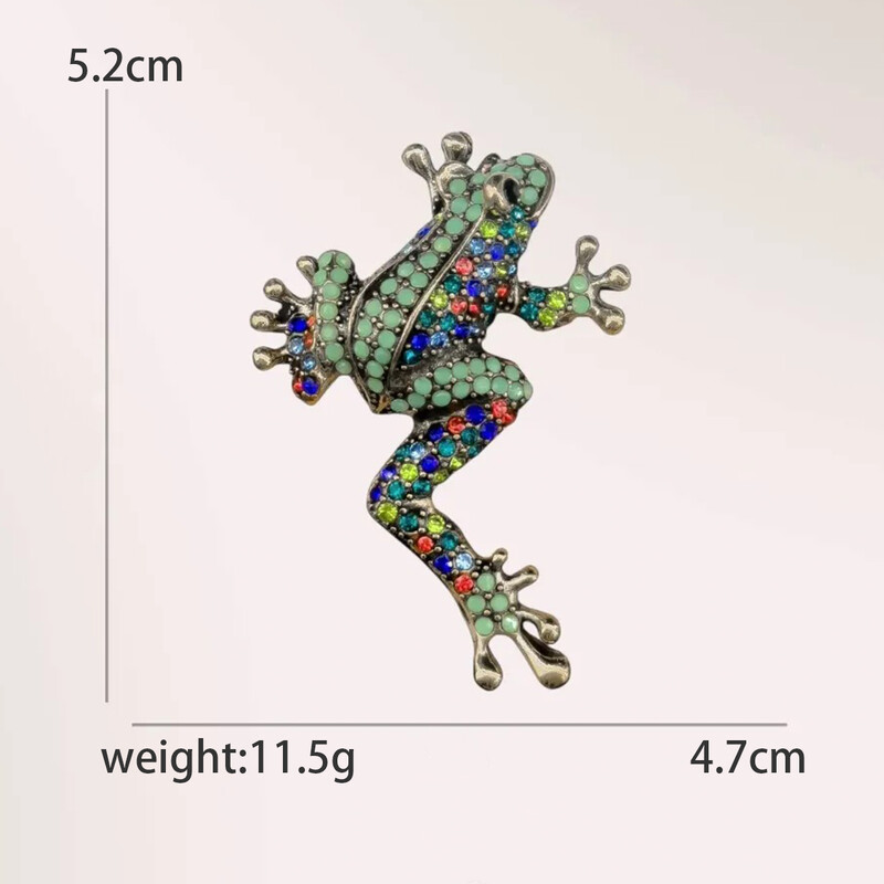 Broșe cu broaște cu picior lung cu stras strălucitor pentru femei Ace animale unisex Accesorii pentru petreceri la birou disponibile în 4 culori Cadouri