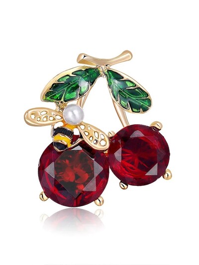 Novi slatki broš od trešnje za studentice, voćni kardigan, sigurnosna igla protiv odsjaja, kopča za unutrašnju torbicu, mali dodaci za odijelo