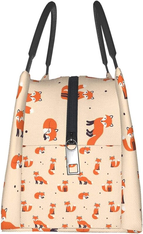 Vintage slatka mala crvena lisica torba za ručak Termalna torba za žene Kutija za ručak Izolirana posuda za ručak za višekratnu upotrebu Work Pinic Travel