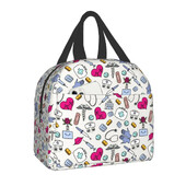Saci de prânz termoizolate cu model de asistentă medicală, pentru femei, pentru îngrijirea sănătății, recipient de prânz reutilizabil pentru copii, școlari, cutie de mâncare