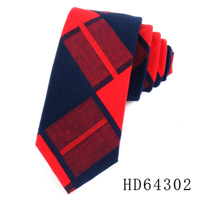 Marka Karirane kravate za muškarce Modna ležerna kravata Gravatas pamučna muška kravata za vjenčanje Gravata klasična Corbata crvena ovratnica