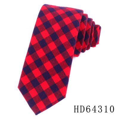 Marka Karirane kravate za muškarce Modna ležerna kravata Gravatas pamučna muška kravata za vjenčanje Gravata klasična Corbata crvena ovratnica