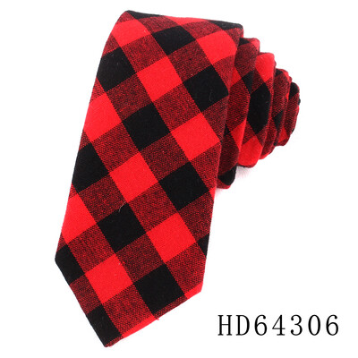 Marka Karirane kravate za muškarce Modna ležerna kravata Gravatas pamučna muška kravata za vjenčanje Gravata klasična Corbata crvena ovratnica