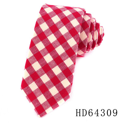 Marka Karirane kravate za muškarce Modna ležerna kravata Gravatas pamučna muška kravata za vjenčanje Gravata klasična Corbata crvena ovratnica