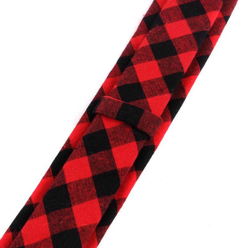 Marka Karirane kravate za muškarce Modna ležerna kravata Gravatas pamučna muška kravata za vjenčanje Gravata klasična Corbata crvena ovratnica