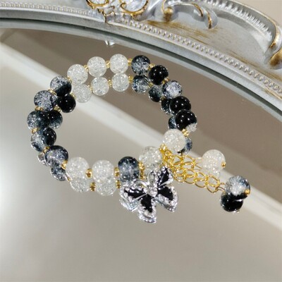 Modna slatka narukvica od ružičastih kristalnih perli za žene Muškarci privlače novac bogatstvo Narukvica za sreću Prijateljstvo Nakit Rođendanski dar