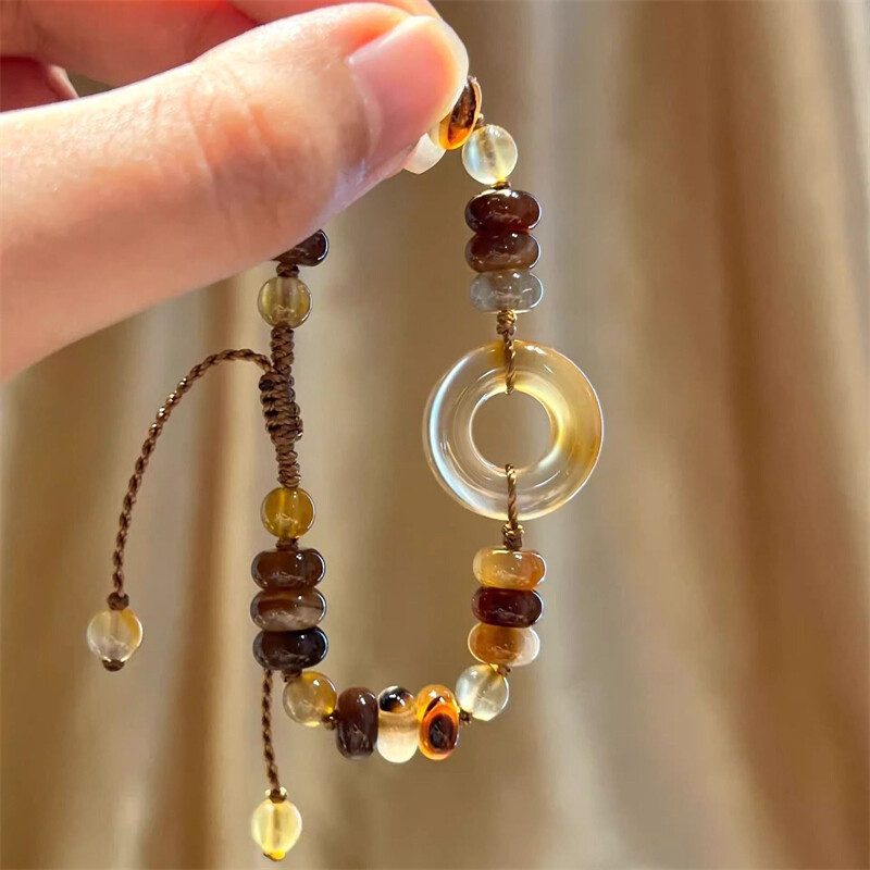 Modna slatka narukvica od ružičastih kristalnih perli za žene Muškarci privlače novac bogatstvo Narukvica za sreću Prijateljstvo Nakit Rođendanski dar