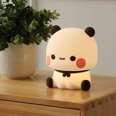 Kawaii Bear Panda Bubu ir Dudu Led naktinės šviesos lempa Mielas animacinis filmukas Naktinis gyvūnas Miegamojo Dekoratyvinės svetainės lėlės dovanos