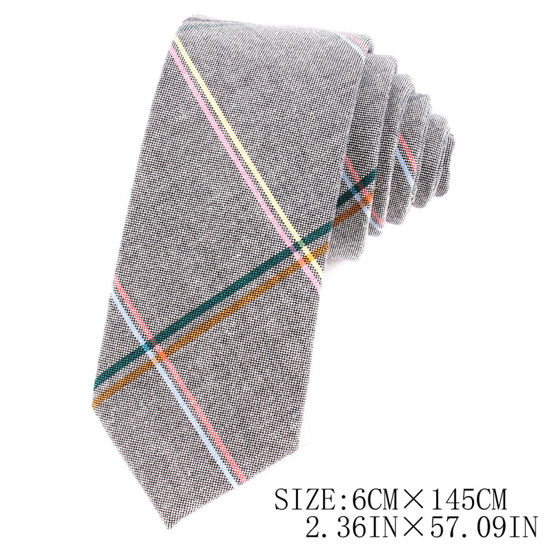 Tanka pamučna kravata za muškarce Žene Ležerna prugasta kravata za zabavu Poslovna vjenčanja Kravate za odrasle Karirane kravate za darove