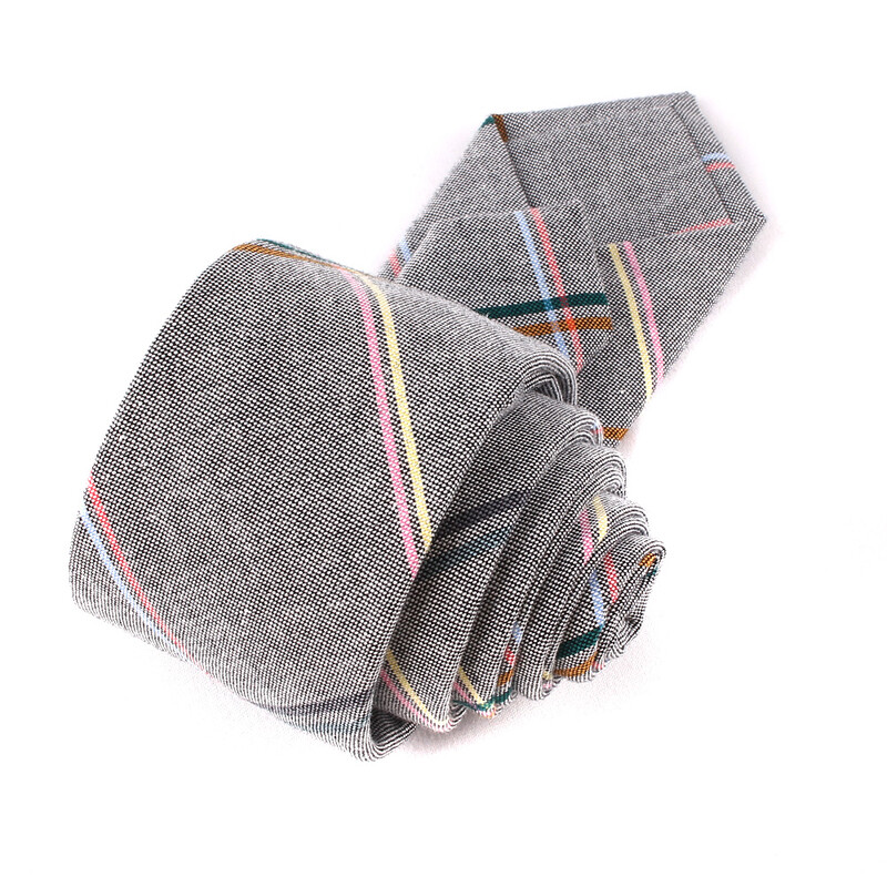 Tanka pamučna kravata za muškarce Žene Ležerna prugasta kravata za zabavu Poslovna vjenčanja Kravate za odrasle Karirane kravate za darove