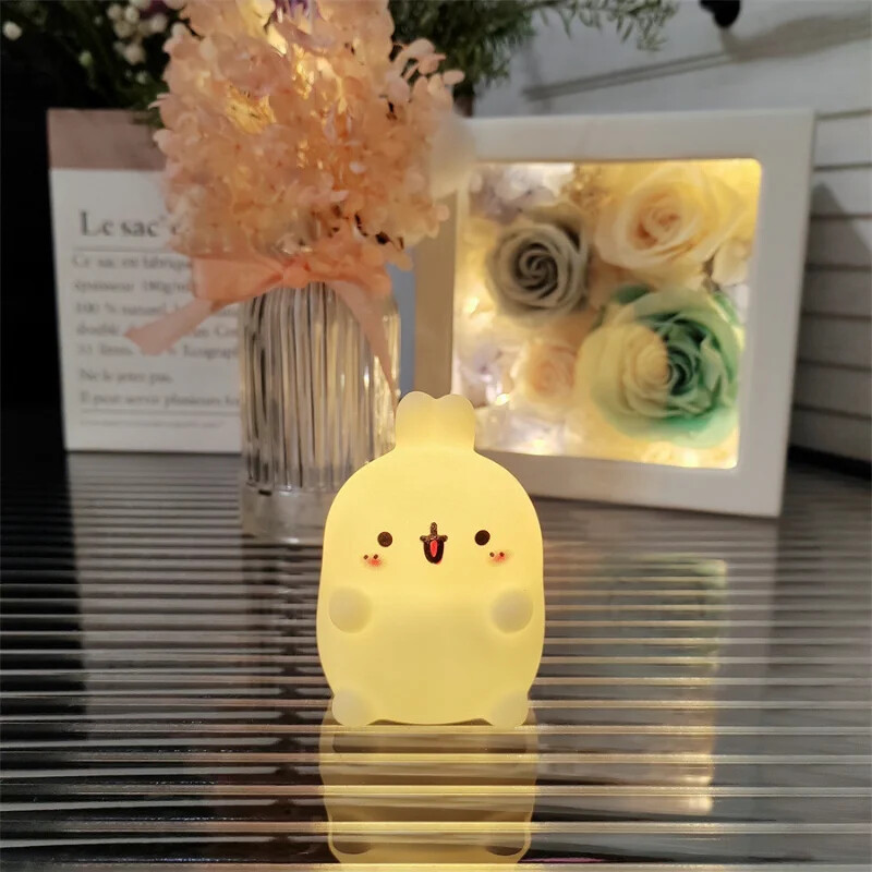 Rabbit Night Light voodipea Magamistoa LED väike lauavalgusti, ühendamata põrandaalus Loov atmosfäär Öövalgusti kaunistus