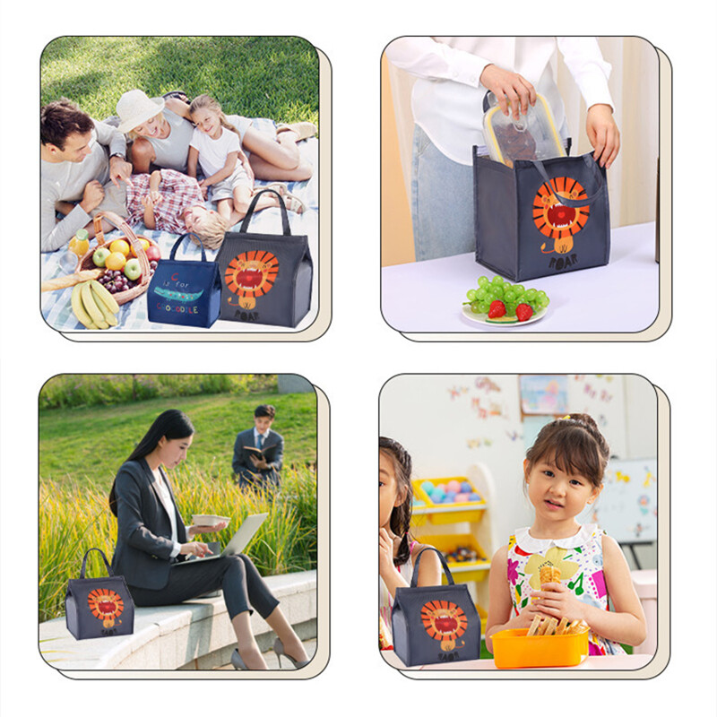 Карикатура Термична чанта за обяд Преносима изолирана чанта Bento Box Охладител Пакет с лед Пикник Контейнер за храна за жени Момиче Деца Ново пристигане
