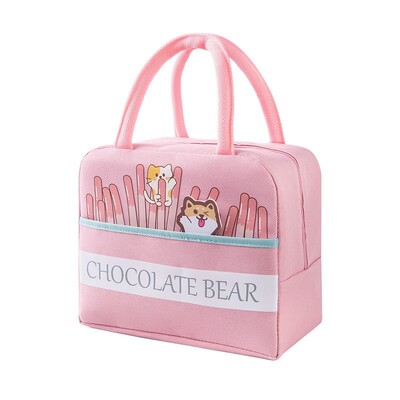 Kawaii copii desene animate portabil izolat termic picnic mâncare îngroșat prânz saci cutie tote alimente proaspete cooler saci husă pentru copii