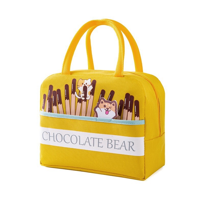 Kawaii copii desene animate portabil izolat termic picnic mâncare îngroșat prânz saci cutie tote alimente proaspete cooler saci husă pentru copii