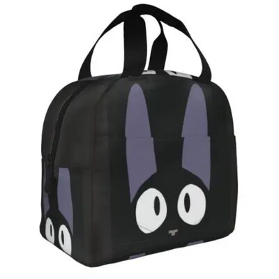 Anime Cat prijenosna izolirana torba za ručak Prijenosna prijenosna izolacijska kutija za ručak za višekratnu upotrebu rashladna torba s patentnim zatvaračem i džepom za žene