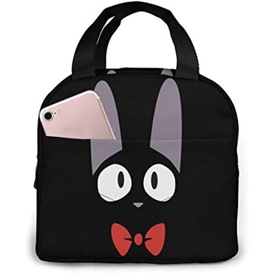 Anime Cat prijenosna izolirana torba za ručak Prijenosna prijenosna izolacijska kutija za ručak za višekratnu upotrebu rashladna torba s patentnim zatvaračem i džepom za žene