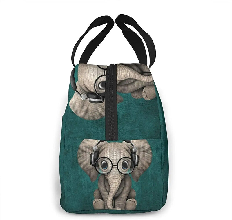 Slatka torba za ručak u obliku slona, izolirana kutija za ručak, nepropusna rashladna torba za hlađenje s prednjim džepom za muškarce, žene, uredska škola
