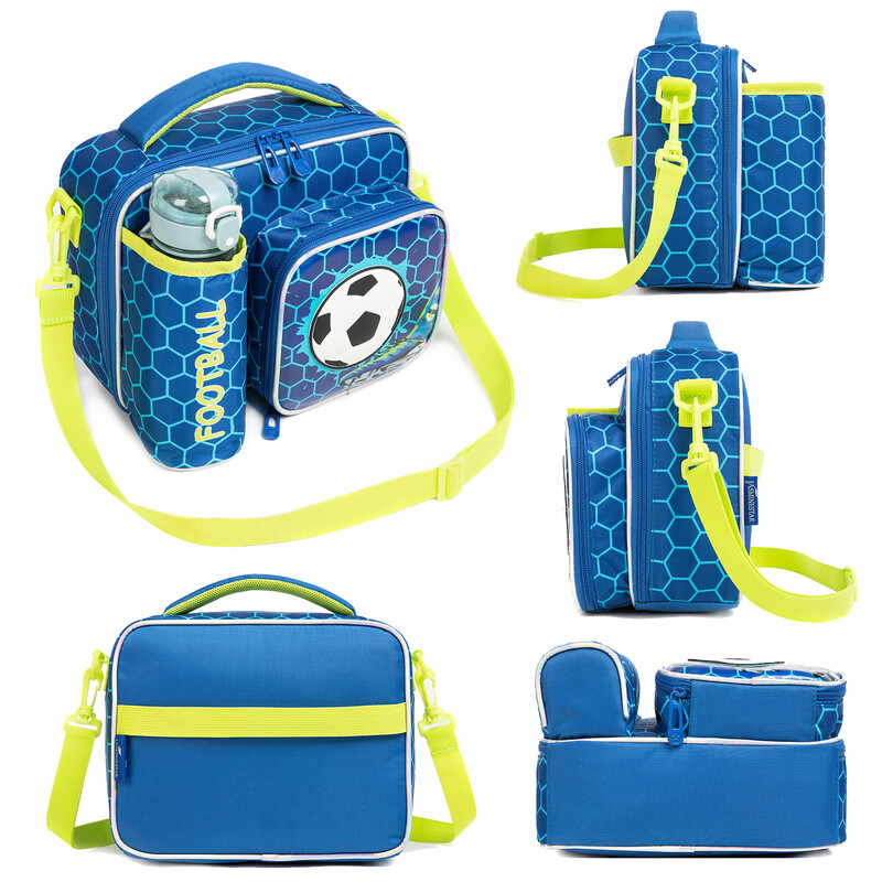 Torba za ručak za dječake Dinosauri i nogometna lopta Slatka poliesterska torba za ručak za piknik u školi Najbolji dar za dječake