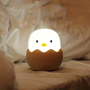 Animal Night Light Led Creative Silicone Eggshell Chicken Night Light Beside Silicone Pat Night Lamp