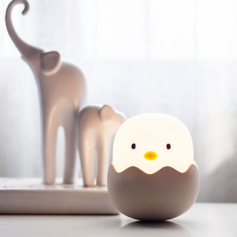 Animal Night Light Led Creative Silikono kiaušinio lukšto Vištienos Naktinė lemputė Šalia Silikoninės Pat Night lempos
