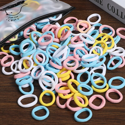 50 komada ženskih bešavnih prstenova za palac, gumica za kosu, držača za konjski rep u vrećici s malim elastičnim trakama za "uradi sam" jednostavna modna užeta za kosu
