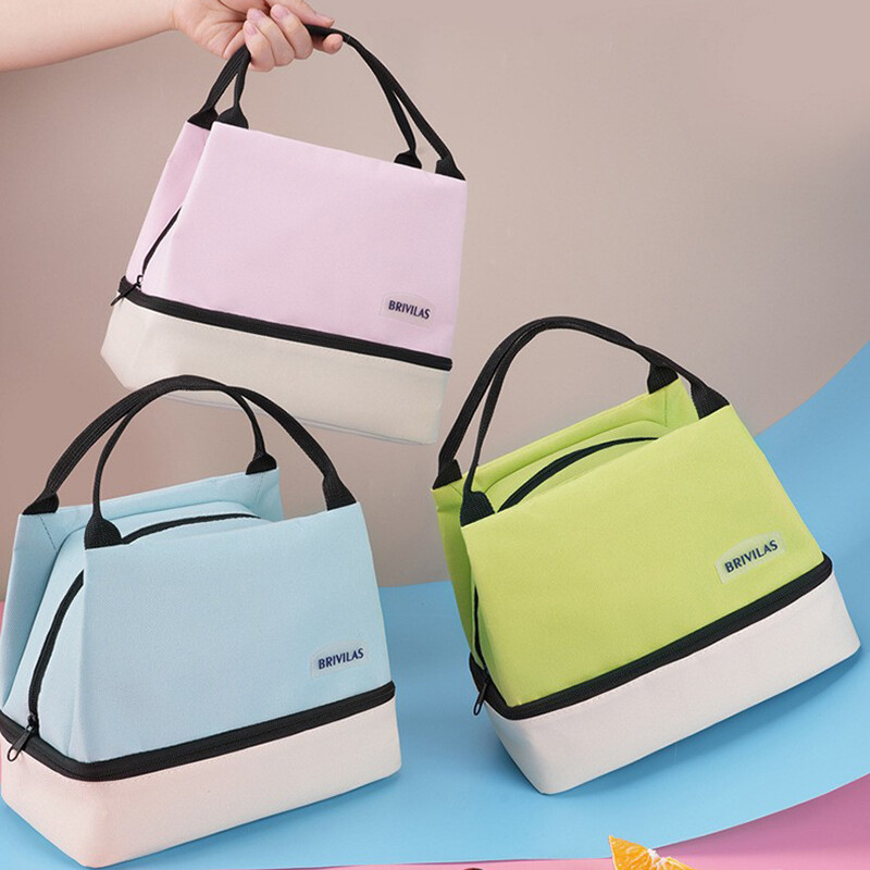 Geantă de prânz cu mâner cu cureaua Geantă frigorifică pentru femei Geantă portabilă pentru mâncare pentru muncă Ladă termică pentru studenți Geanta termică Geanta pentru frigider