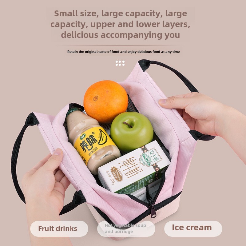 Geantă de prânz cu mâner cu cureaua Geantă frigorifică pentru femei Geantă portabilă pentru mâncare pentru muncă Ladă termică pentru studenți Geanta termică Geanta pentru frigider