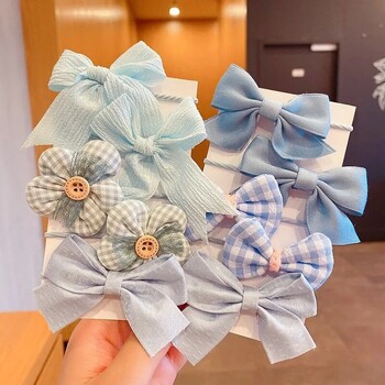 10 бр. Аксесоари за коса Момичета Scrunchies Aesthetic Lacos De Cabelo Infantil Bands Детски Bandeaux Elastiquec Ленти за глава Bandes Cute