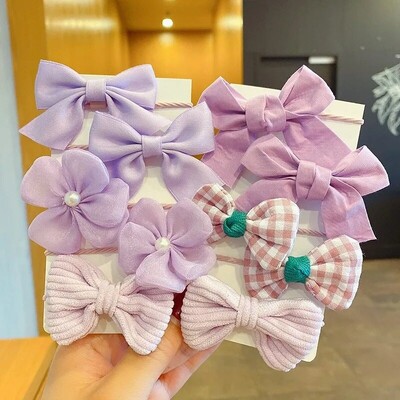 10 бр. Аксесоари за коса Момичета Scrunchies Aesthetic Lacos De Cabelo Infantil Bands Детски Bandeaux Elastiquec Ленти за глава Bandes Cute
