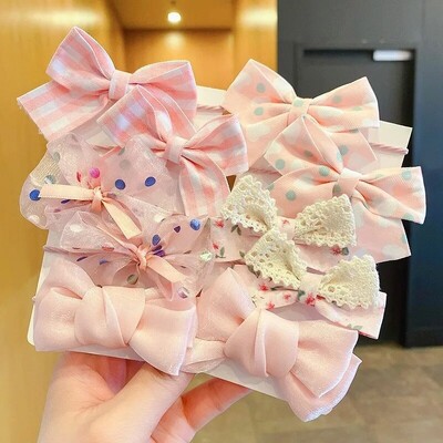 10 бр. Аксесоари за коса Момичета Scrunchies Aesthetic Lacos De Cabelo Infantil Bands Детски Bandeaux Elastiquec Ленти за глава Bandes Cute