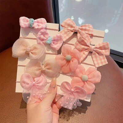 10 бр. Аксесоари за коса Момичета Scrunchies Aesthetic Lacos De Cabelo Infantil Bands Детски Bandeaux Elastiquec Ленти за глава Bandes Cute