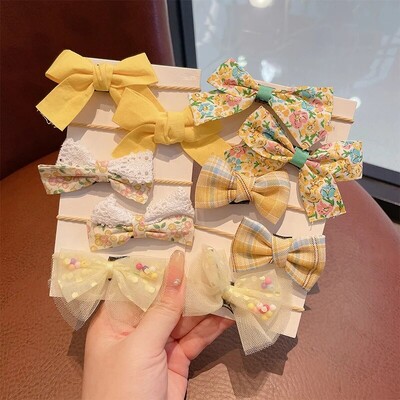 10 бр. Аксесоари за коса Момичета Scrunchies Aesthetic Lacos De Cabelo Infantil Bands Детски Bandeaux Elastiquec Ленти за глава Bandes Cute