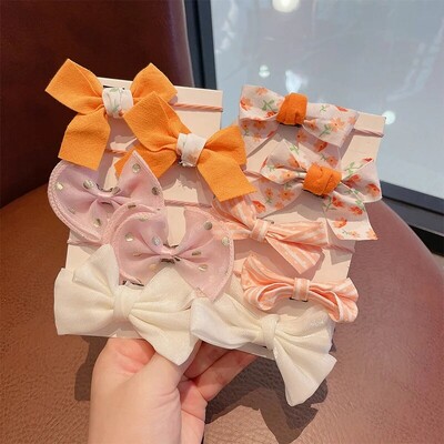 10 бр. Аксесоари за коса Момичета Scrunchies Aesthetic Lacos De Cabelo Infantil Bands Детски Bandeaux Elastiquec Ленти за глава Bandes Cute