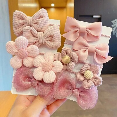 10 бр. Аксесоари за коса Момичета Scrunchies Aesthetic Lacos De Cabelo Infantil Bands Детски Bandeaux Elastiquec Ленти за глава Bandes Cute