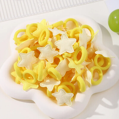 10/20 bucle pentru fete roz inimă stea copii bucla de păr fără rău pentru păr desene animate prosop frânghie coadă de cal mini banda de cauciuc accesorii pentru cap pentru copii