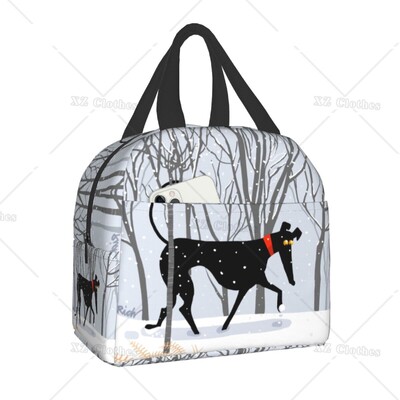 Galgos United Greyhound Изолирани чанти за обяд за жени Мъже Деца Whippet Sighthound Dog Преносим охладител Кутия за обяд за работа Училище